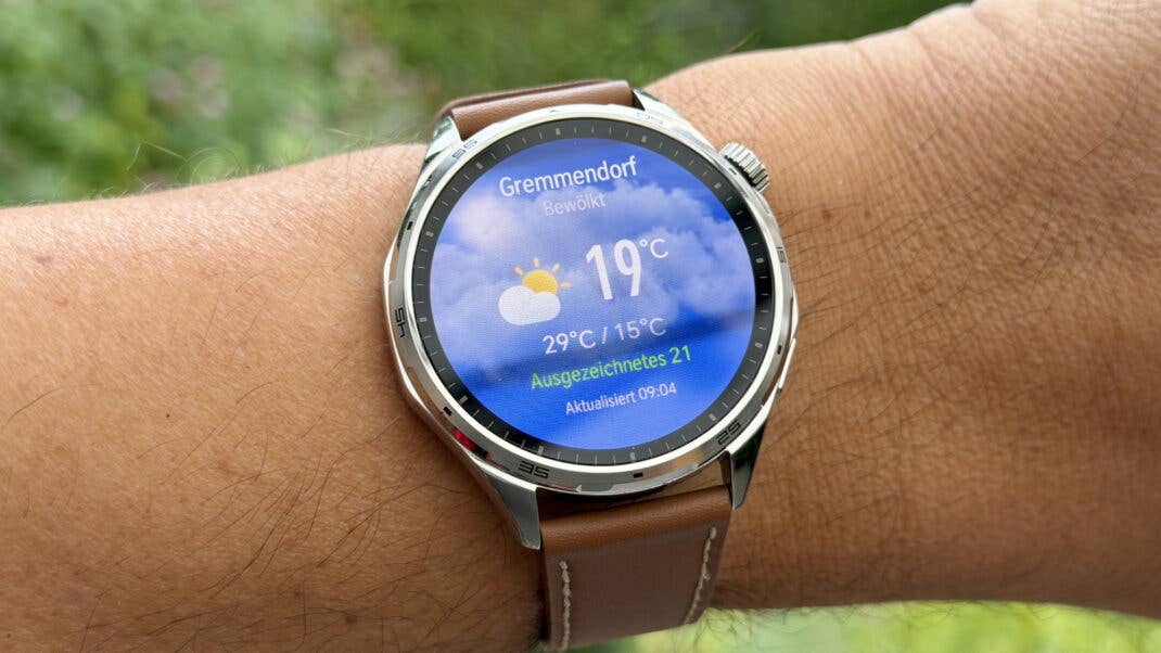 Wetteranzeige auf der Honor Watch 6.