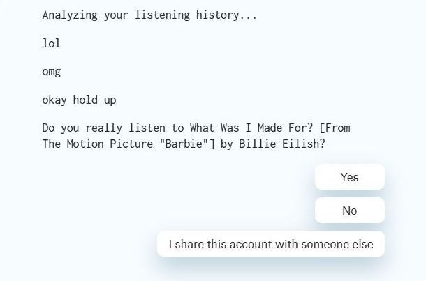 Screenshot von "How bad is my music streaming"