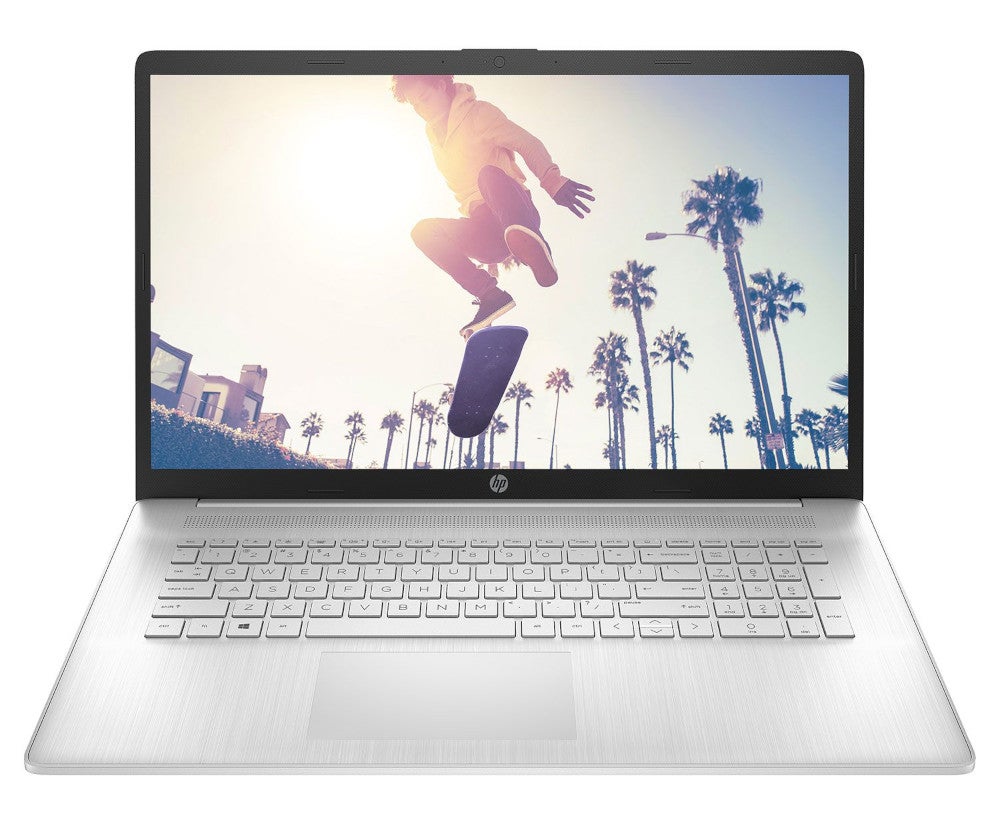HP Notebook 17-cp0574ng geöffnet Frontansicht.