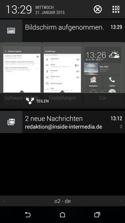 HTC Desire 820: Screenshots der Nutzeroberfläche