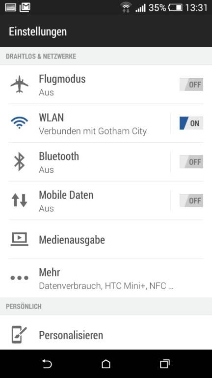 HTC Desire 820: Screenshots der Nutzeroberfläche