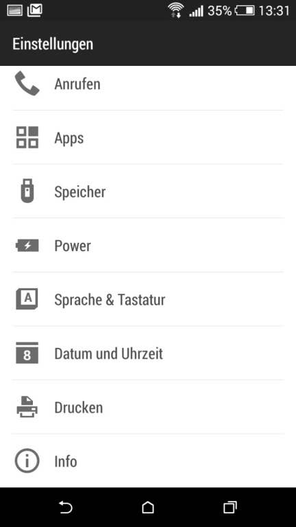 HTC Desire 820: Screenshots der Nutzeroberfläche