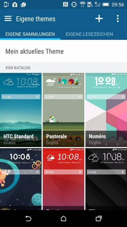 HTC One M9 Screenshots Menü