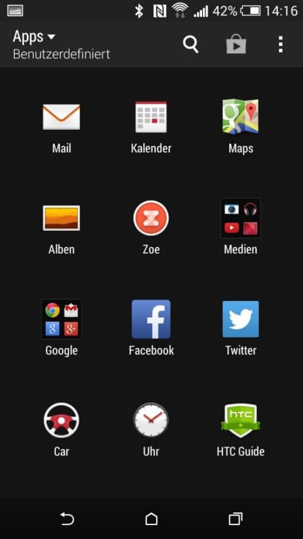 HTC One mini 2: Screenshots Benutzeroberfläche