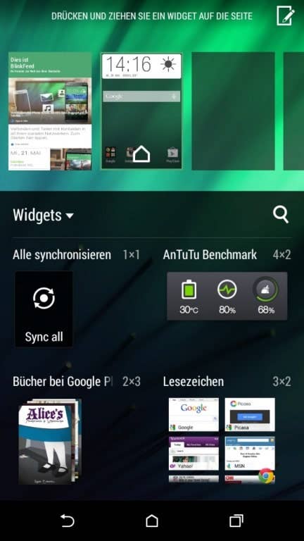 HTC One mini 2: Screenshots Benutzeroberfläche