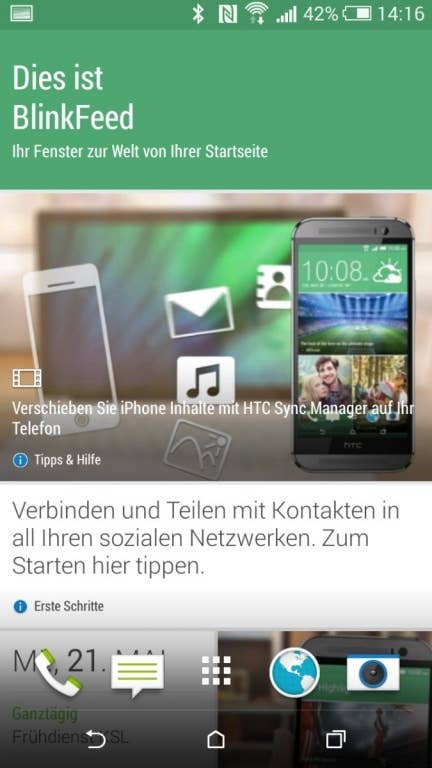 HTC One mini 2: Screenshots Benutzeroberfläche