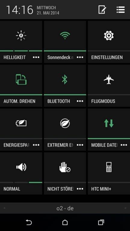 HTC One mini 2: Screenshots Benutzeroberfläche