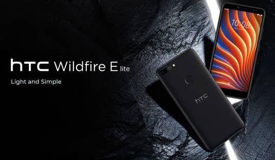 Vorderseite und Rückseite des HTC WIldfire E lite