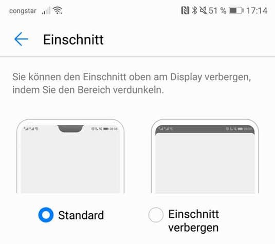 Steg-Einstellungen des Huawei P20 Pro Steg-Einstellungen des Huawei P20 Pro