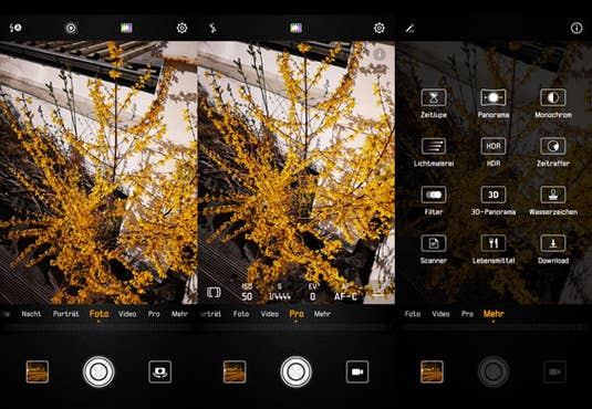 Kamera-App des Huawei P20 Pro Kamera-App des Huawei P20 Pro