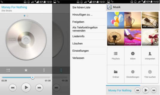 Huawei Ascend G6: Musik-App