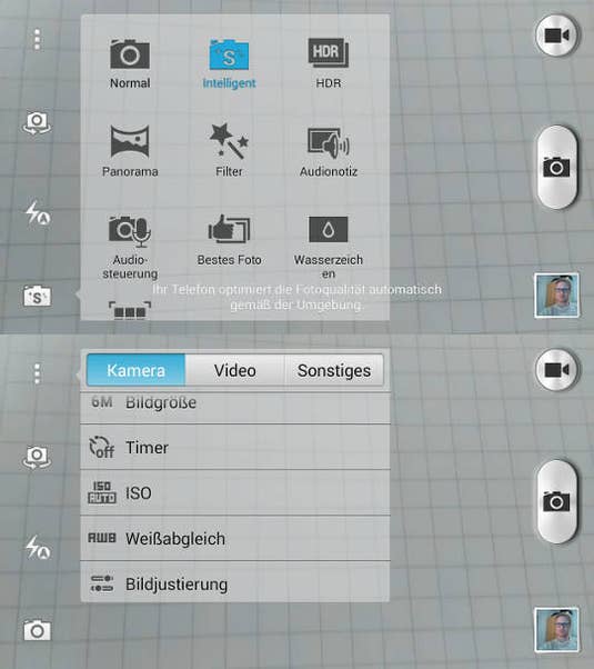 Huawei Ascend G620S: Kamera Menü