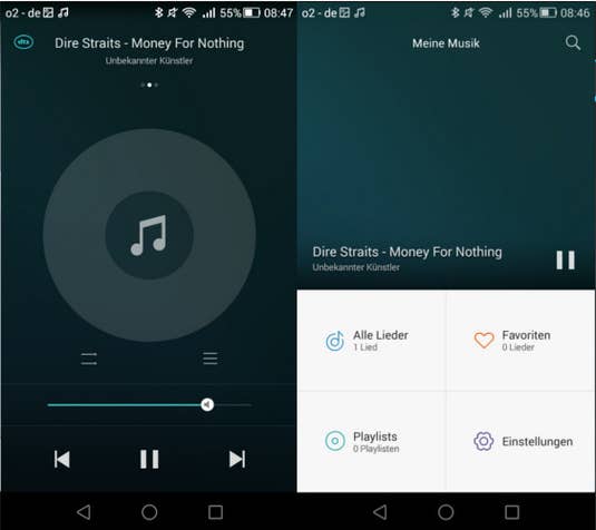 Huawei Ascend G7 Musik-Player