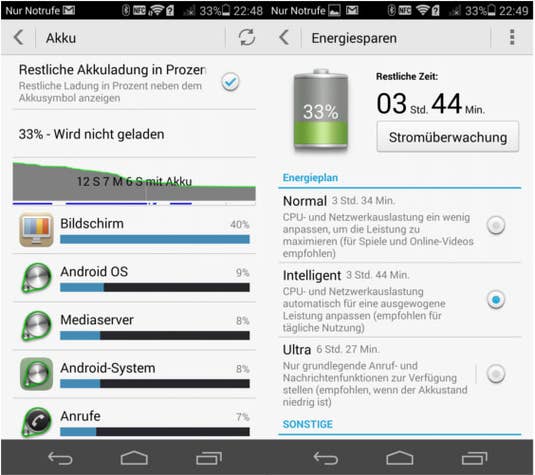 Huawei Ascend P7 Akkuwerte Test Huawei Ascend P7 Akkuwerte Test