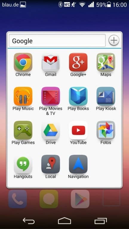 Huawei Ascend P7: Screenshots Benutzeroberfläche