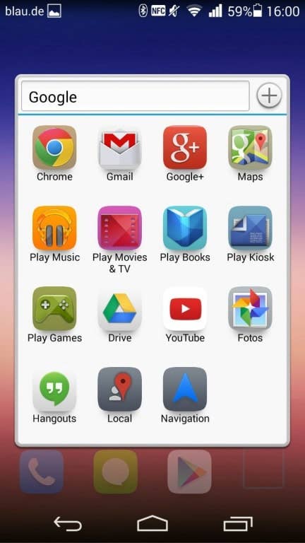 Huawei Ascend P7: Screenshots Benutzeroberfläche
