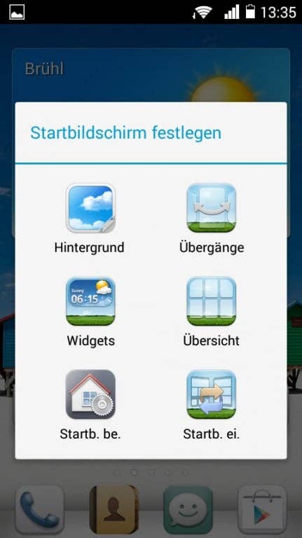 Huawei Ascend Y530: Screenshots Benutzeroberfläche