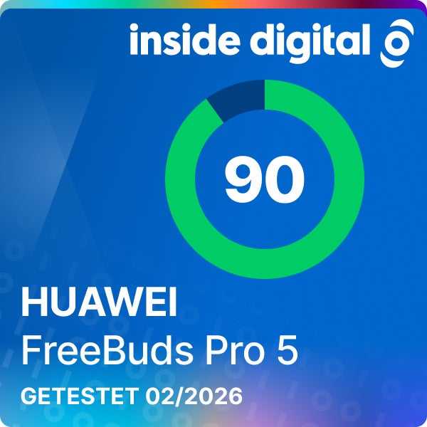 Huawei FreeBuds Pro 5 Testsiegel mit 90% Testwertung