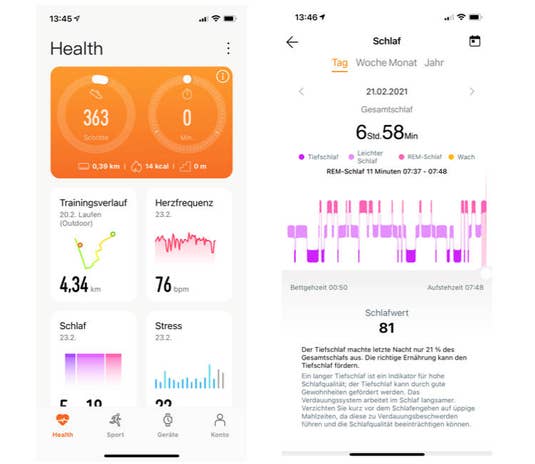 Huawei Health App Screenshots