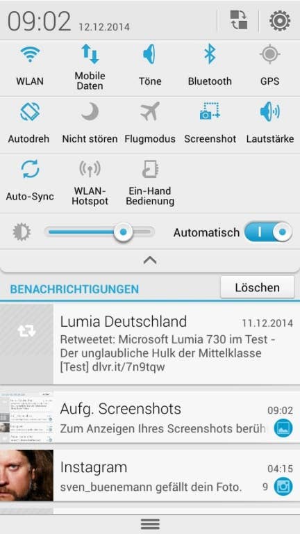 Huawei Honor 3C: Screenshots Android 4.2.2 und Emotion UI 2.0