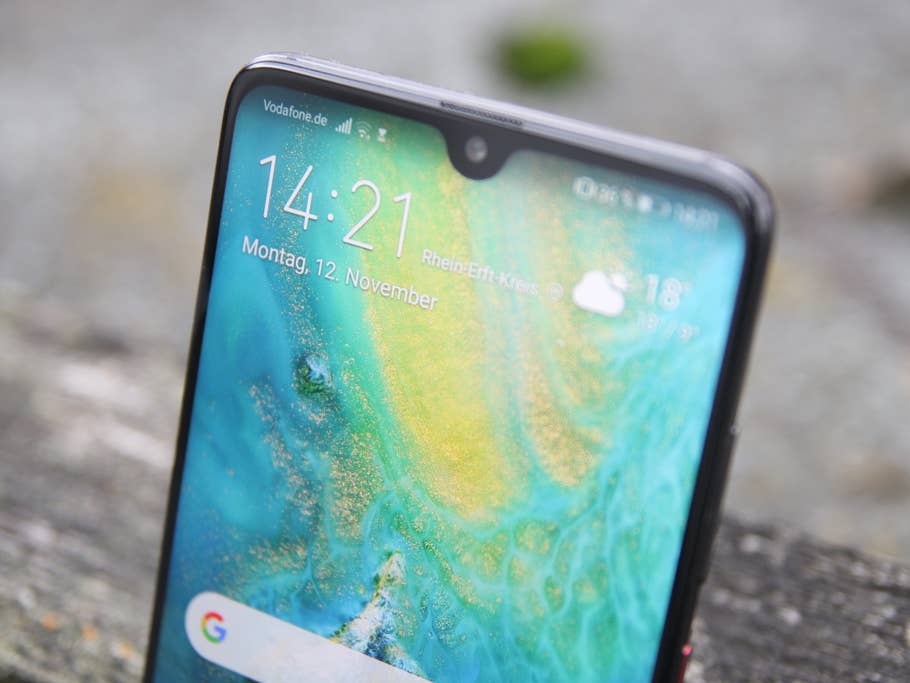 Die tropfenförmige Notch des Huawei Mate 20.