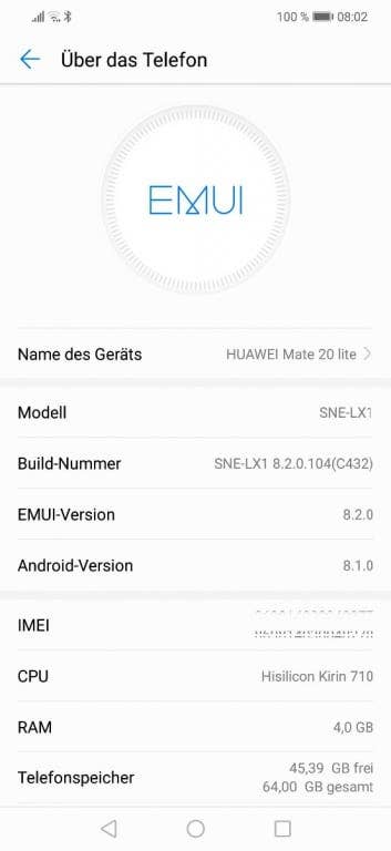 Huawei Mate 20 Lite im Test: Screenshots