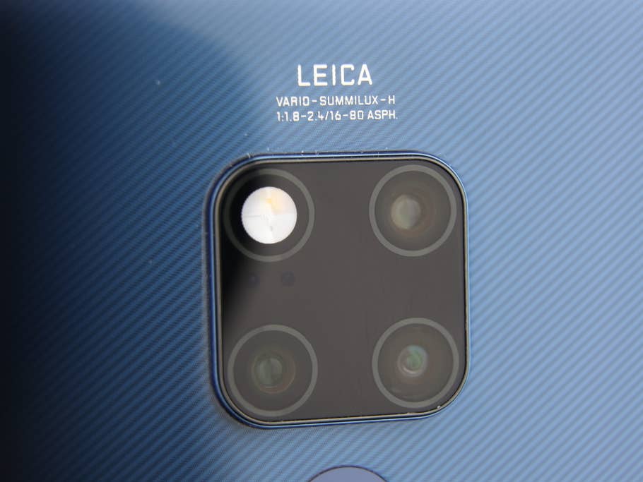 Die Leica-Kamera des Huawei Mate 20 X in der Nahaufnahme