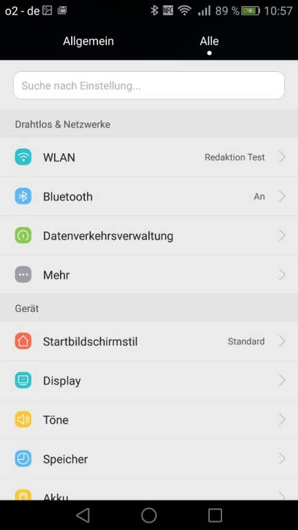 Huawei Mate S: Screenshots UI