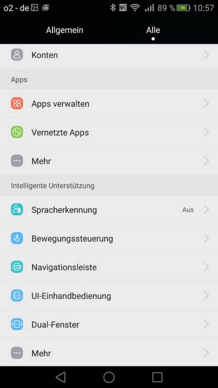 Huawei Mate S: Screenshots UI