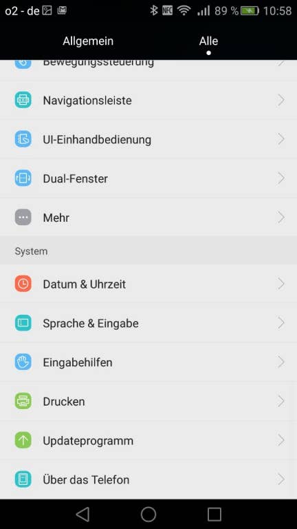 Huawei Mate S: Screenshots UI