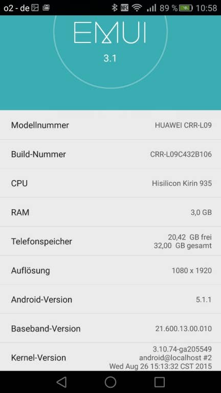 Huawei Mate S: Screenshots UI