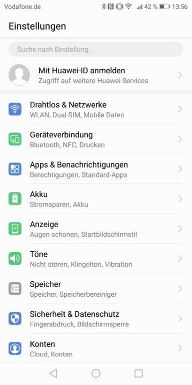 Huawei P smart: Die Software