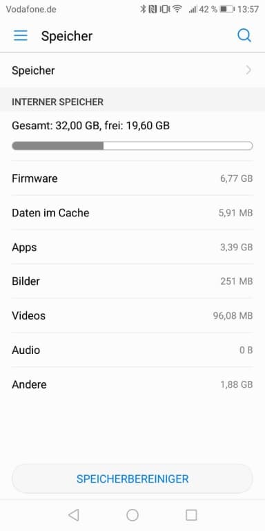 Huawei P smart: Die Software
