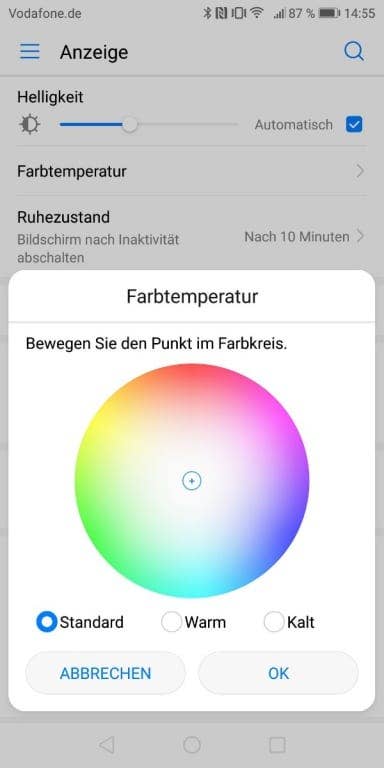 Huawei P smart: Display-Einstellungen