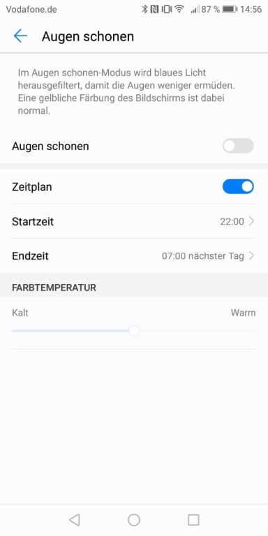 Huawei P smart: Display-Einstellungen