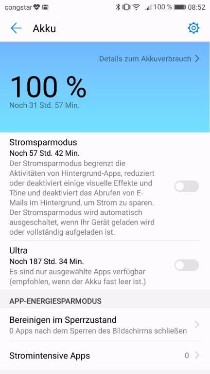 Huawei P10 Plus - Der Akku