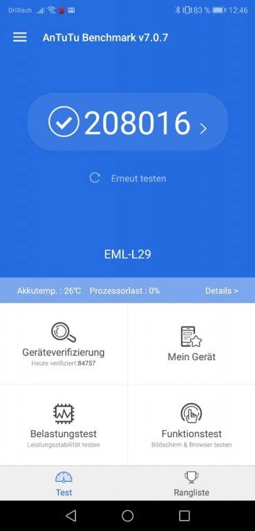 Huawei P20 im Test: Benchmark-Tests