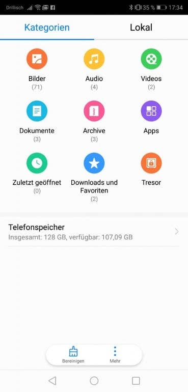 Huawei P20 im Test: Screenshots