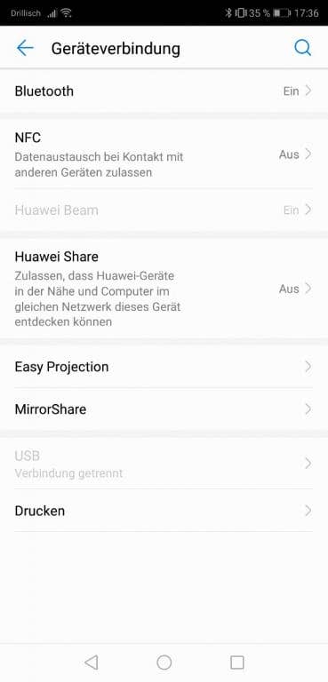 Huawei P20 im Test: Screenshots