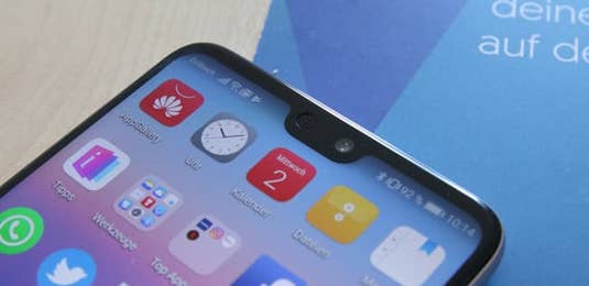 Huawei P20 mit Einschnitt Huawei P20 mit Einschnitt