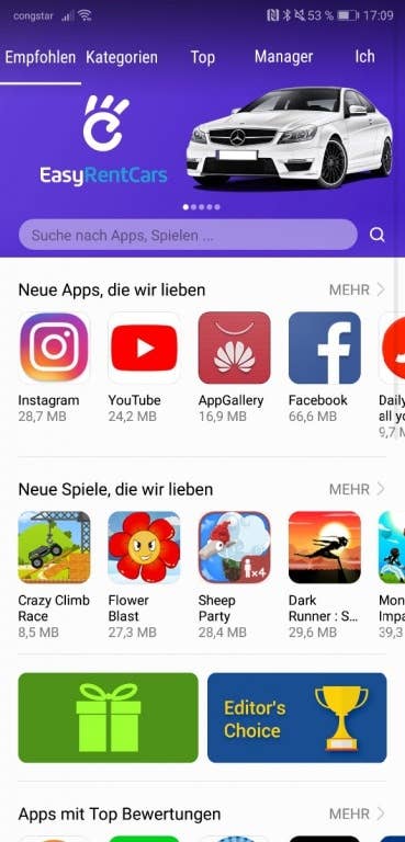 Huawei P20 Pro im Test: Screenshots