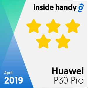 Testsiegel des Huawei P30 Pro mit 5 von 5 Sternen 