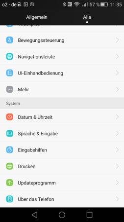 Huawei P8: Screenshots