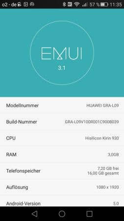 Huawei P8: Screenshots