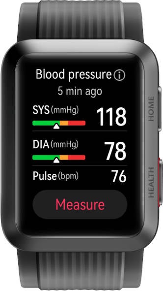 Huawei Watch D Blutdruck-Messung.