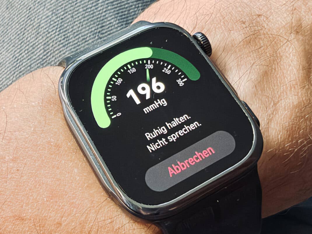 Blutdruckmessung mit der Huawei Watch D3.