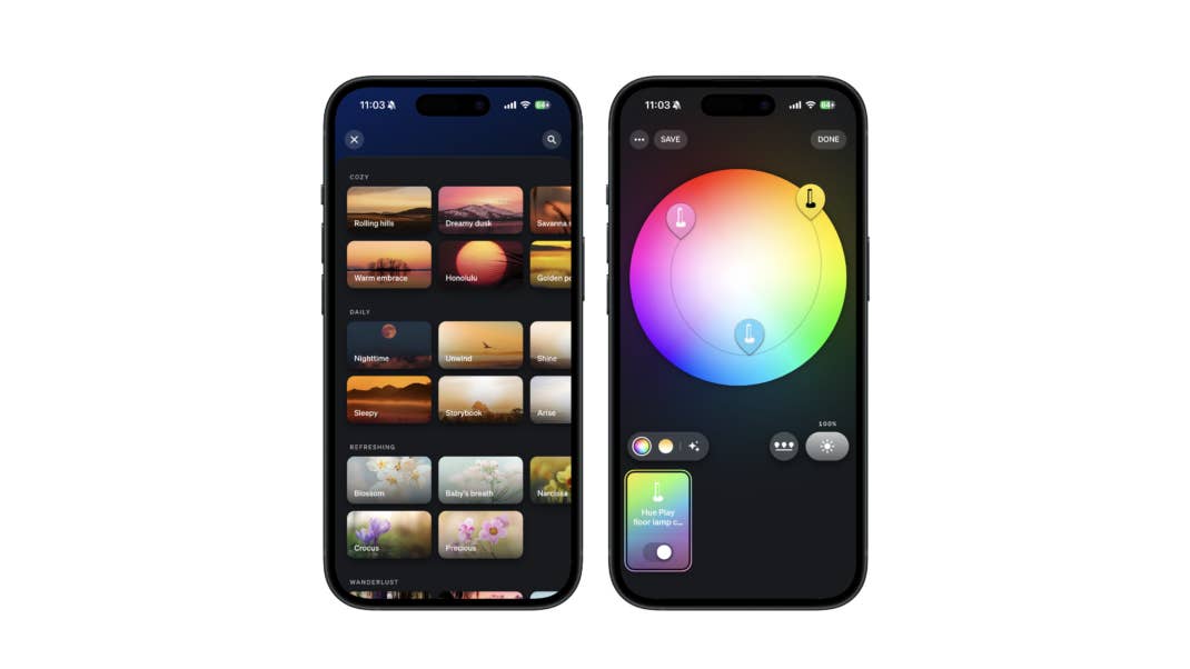 Screenshot aus der Hue-App