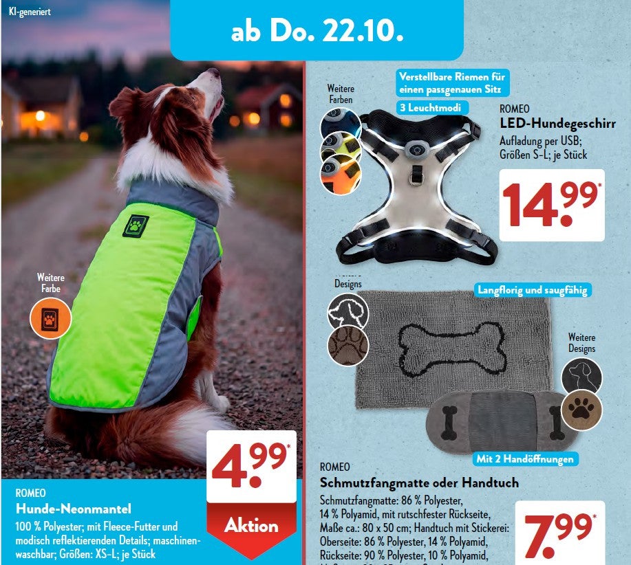 Aldi Süd-Prospekt mit Hundezubehör