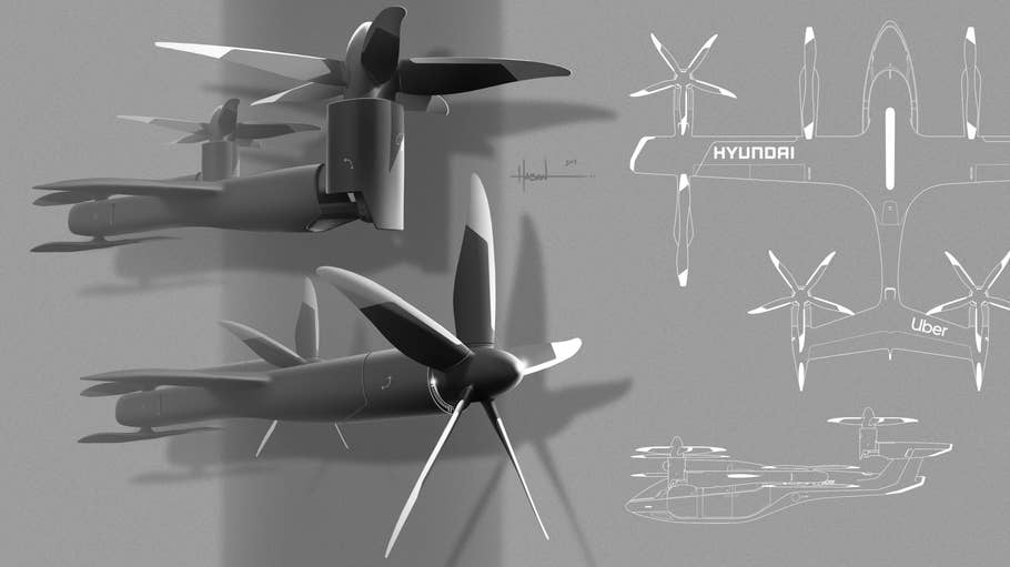 Rotoren des Hyundai Flugtaxi