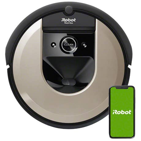 iRobot Roomba i6 - Draufsicht mit Smartphone - stehend